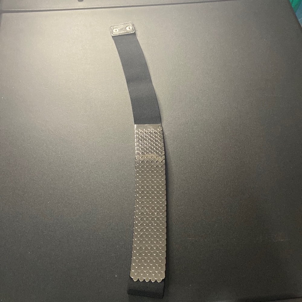 Black & Silver Stretch Belt (For Women)